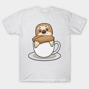 Sloth with Cup of Coffee T-Shirt